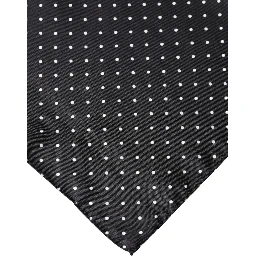 Black Polka Dot Silk Square Foulard Scarf