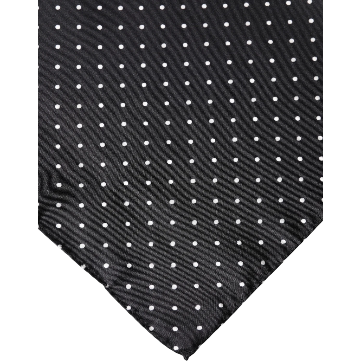 Black Polka Dot Silk Square Foulard Scarf