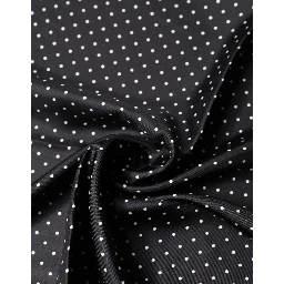 Black Polka Dot Silk Square Foulard Scarf