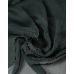 Dark Green Silk Neck Wrap Foulard  Scarf