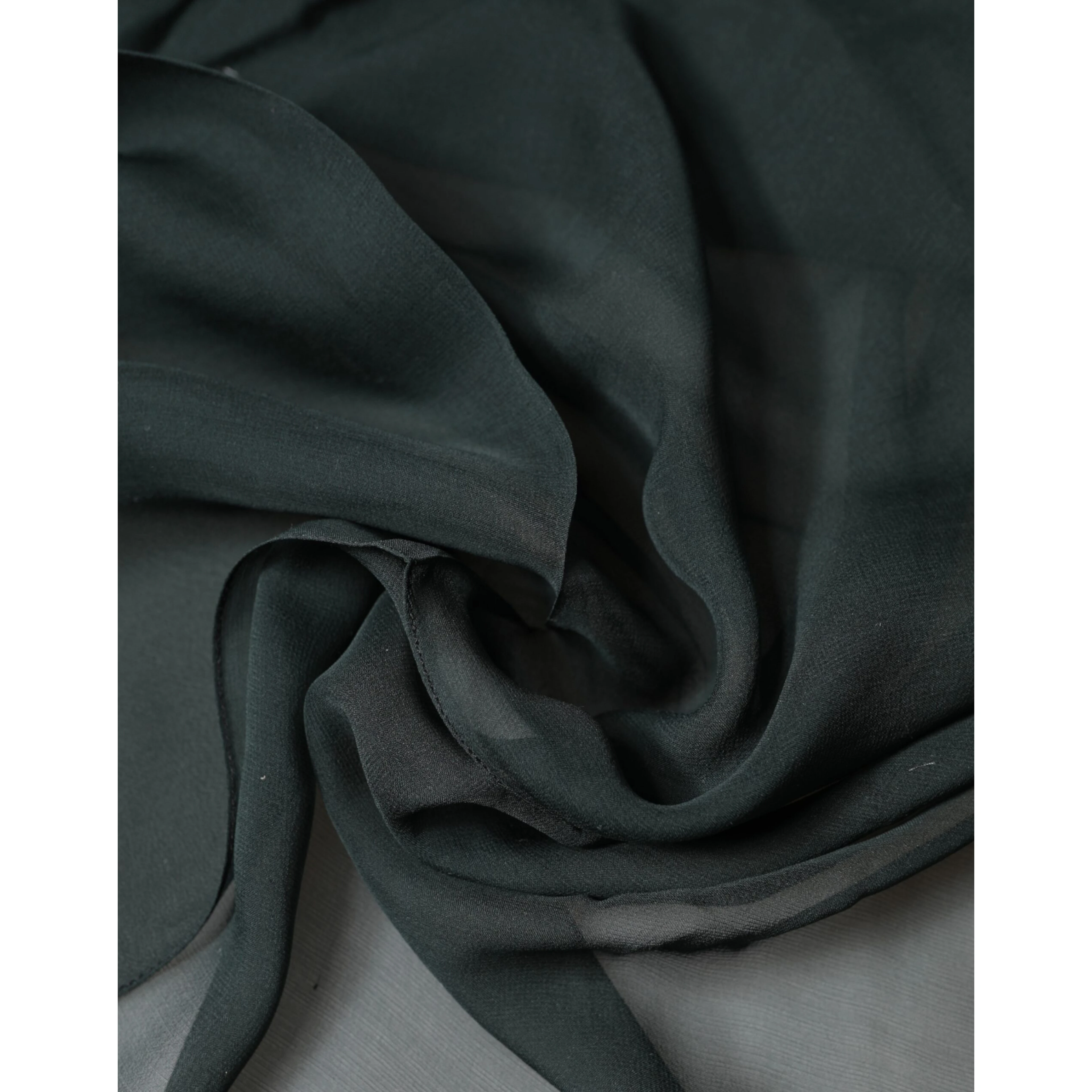 Dark Green Silk Neck Wrap Foulard  Scarf