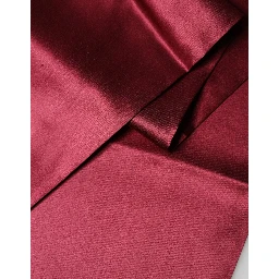 Red Satin Silk Fringes Neck Foulard Scarf
