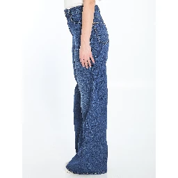 Wide-leg denim jeans