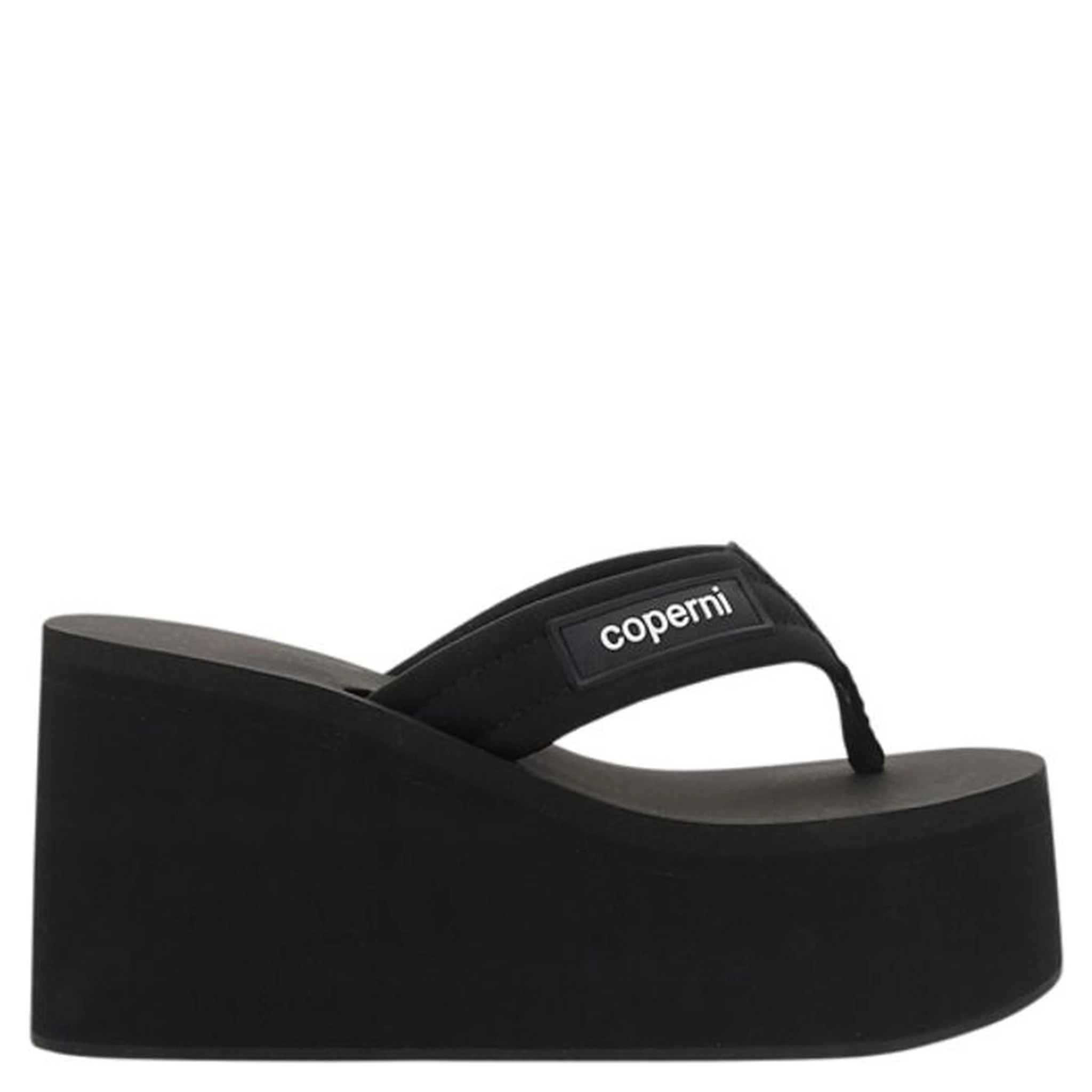 Black Polyamide Platform Sandals