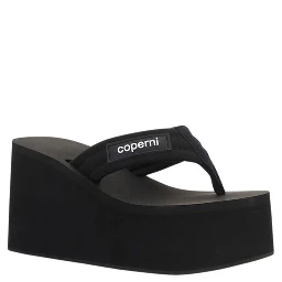 Black Polyamide Platform Sandals