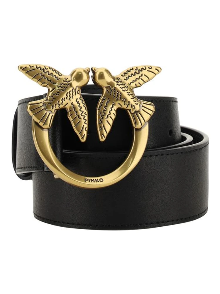 Black Calf Leather Bos Taurus Belt