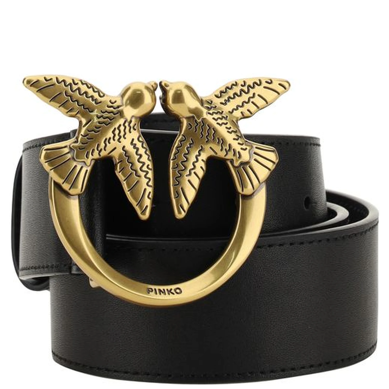 Black Calf Leather Bos Taurus Belt