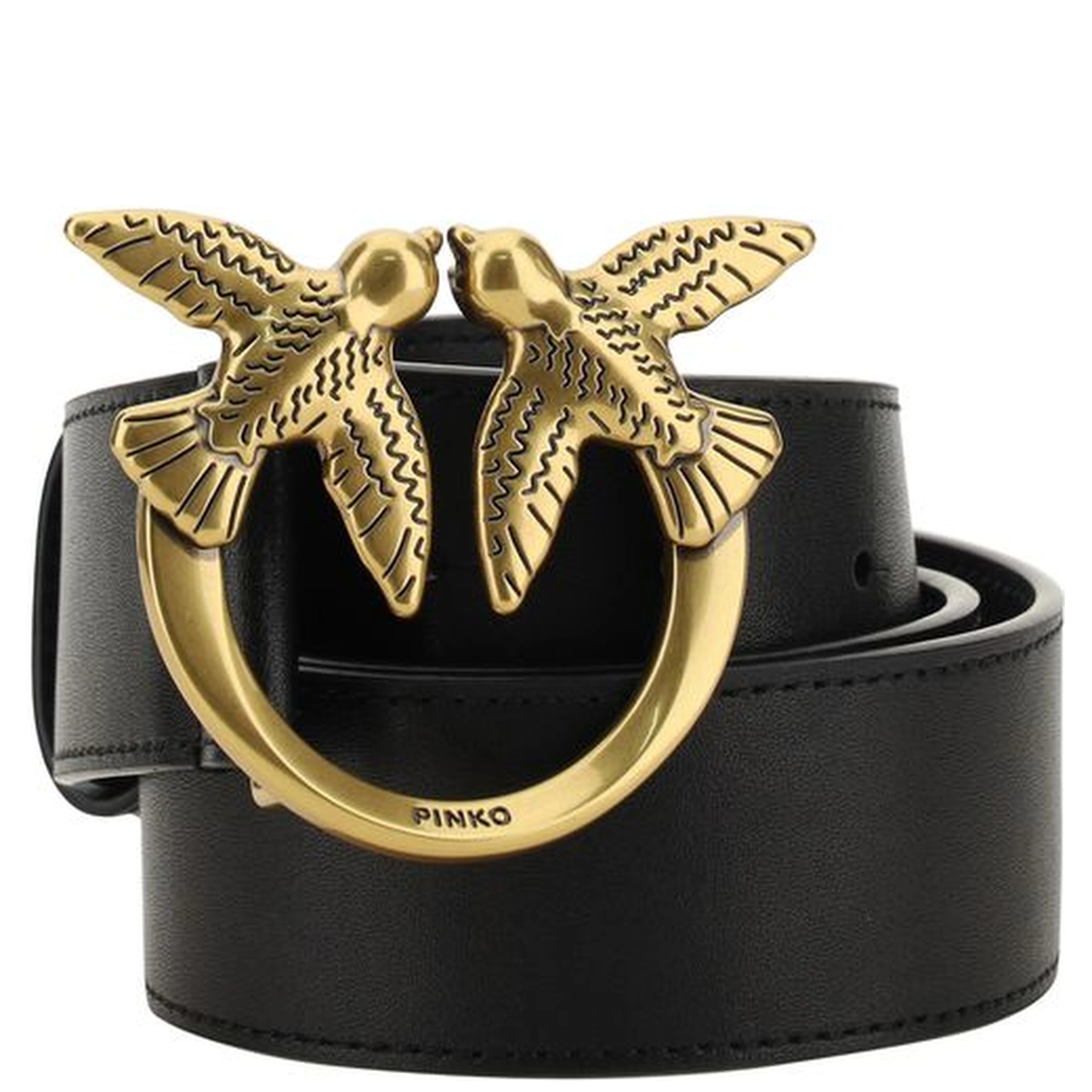 Black Calf Leather Bos Taurus Belt