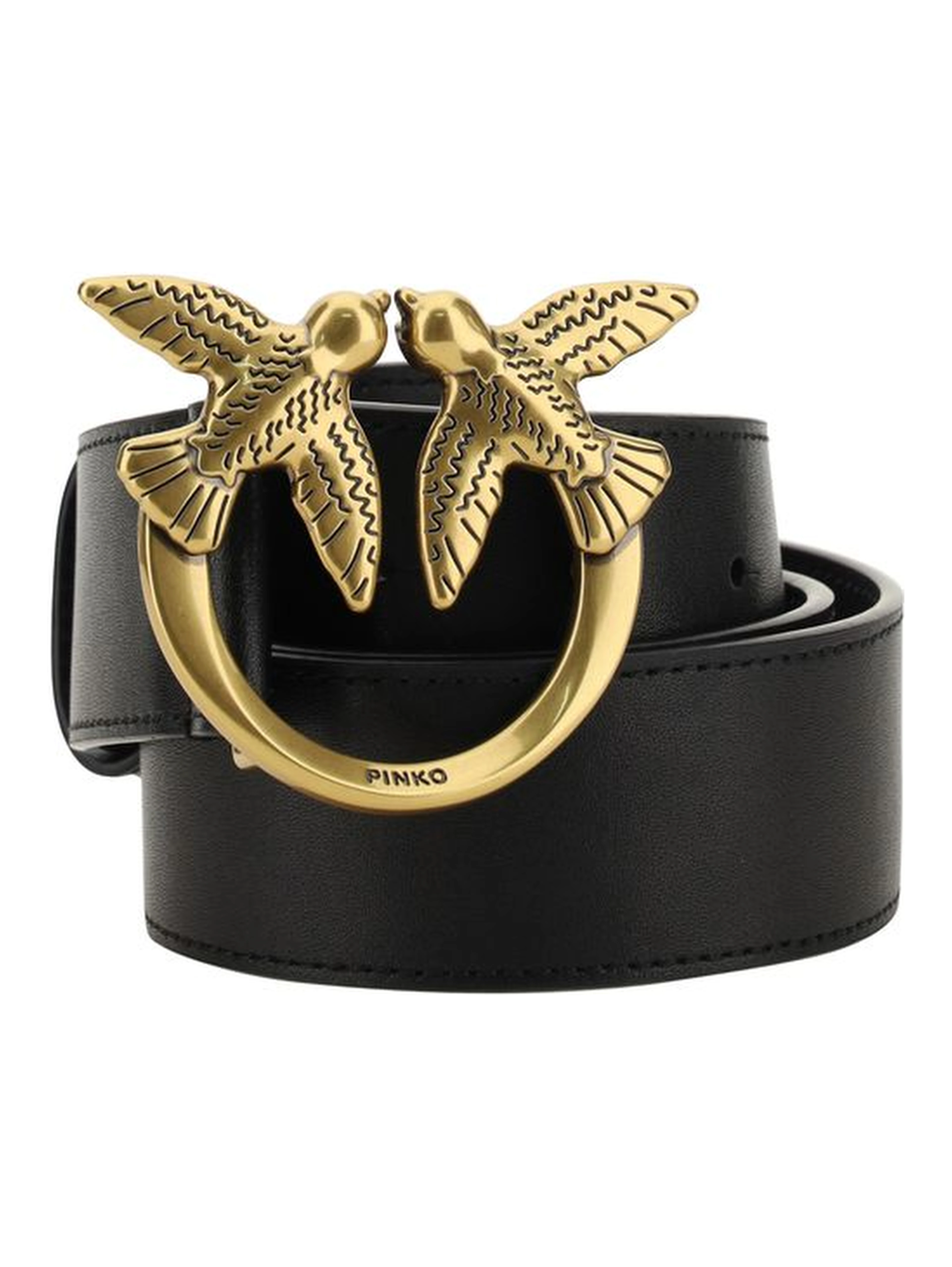 Black Calf Leather Bos Taurus Belt