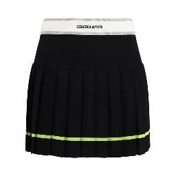 Black Viscose Mini Skirt