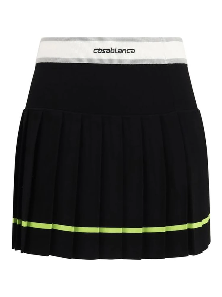 Black Viscose Mini Skirt