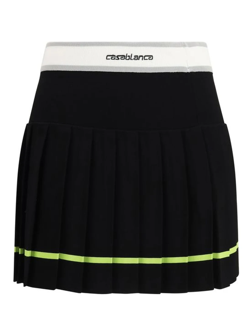 Black Viscose Mini Skirt