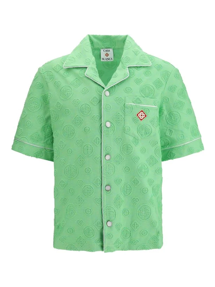 Bicolor Cotton Shortsleeve Shirt