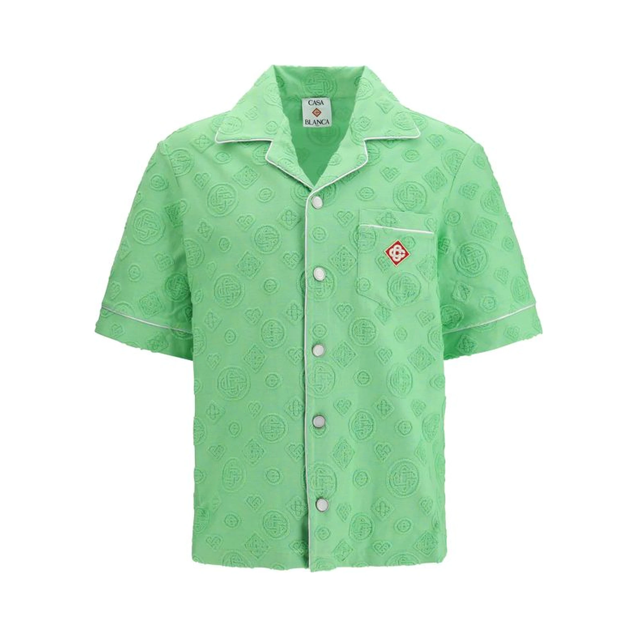 Bicolor Cotton Shortsleeve Shirt