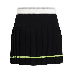 Black Viscose Mini Skirt