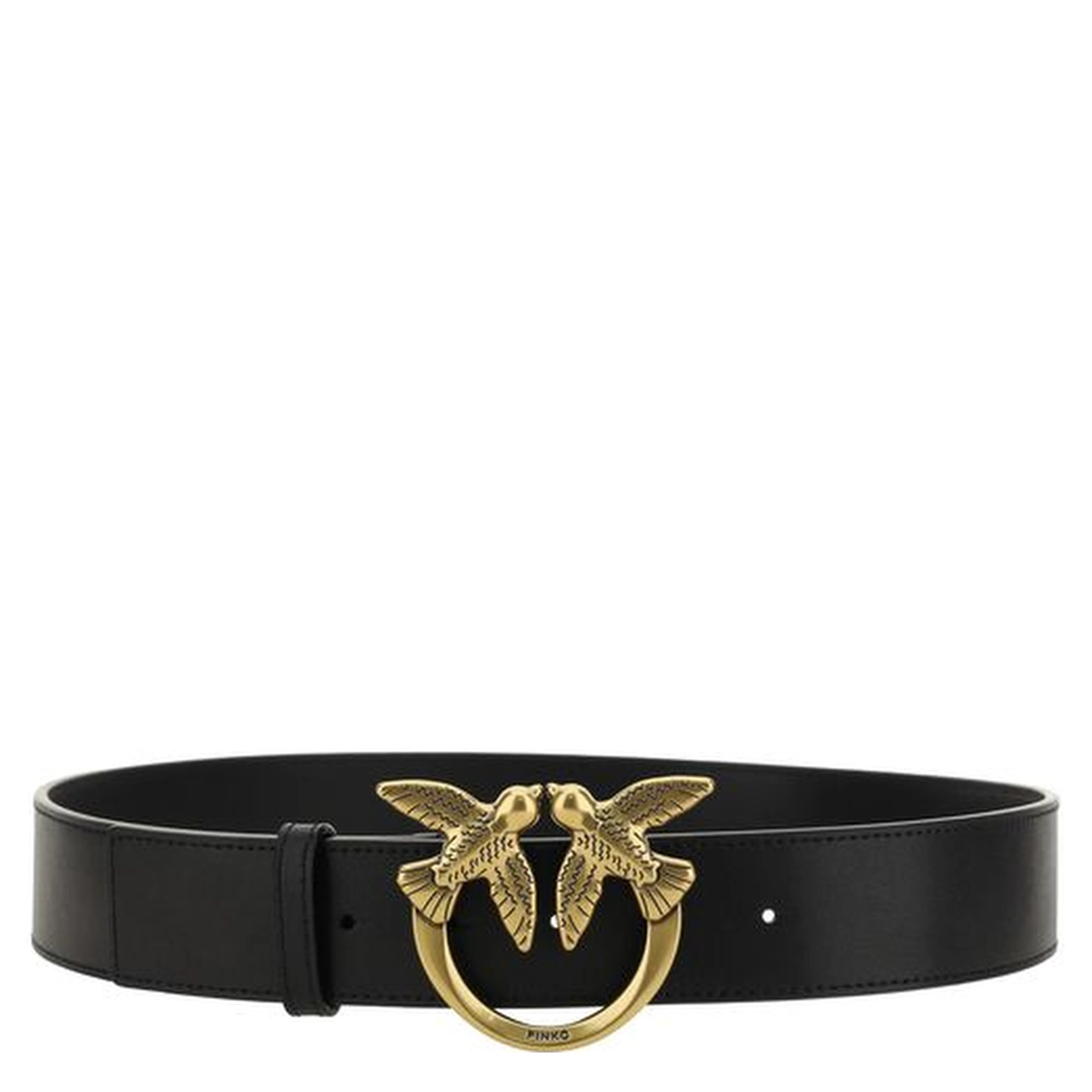 Black Calf Leather Bos Taurus Belt