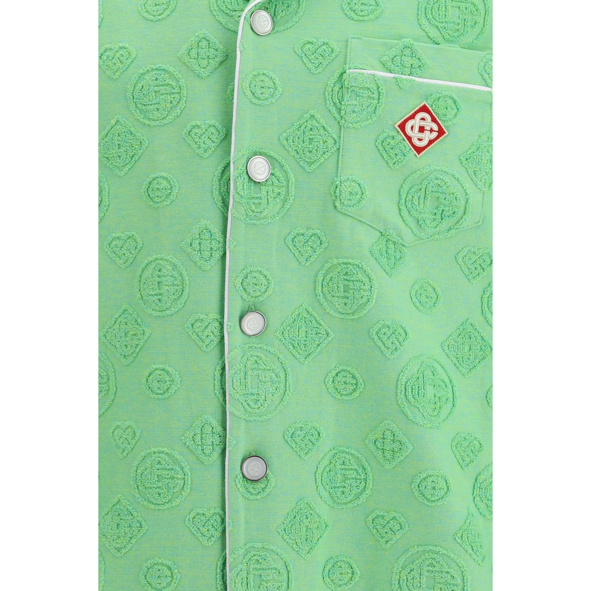 Bicolor Cotton Shortsleeve Shirt