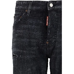 Black Cotton Jeans Denim
