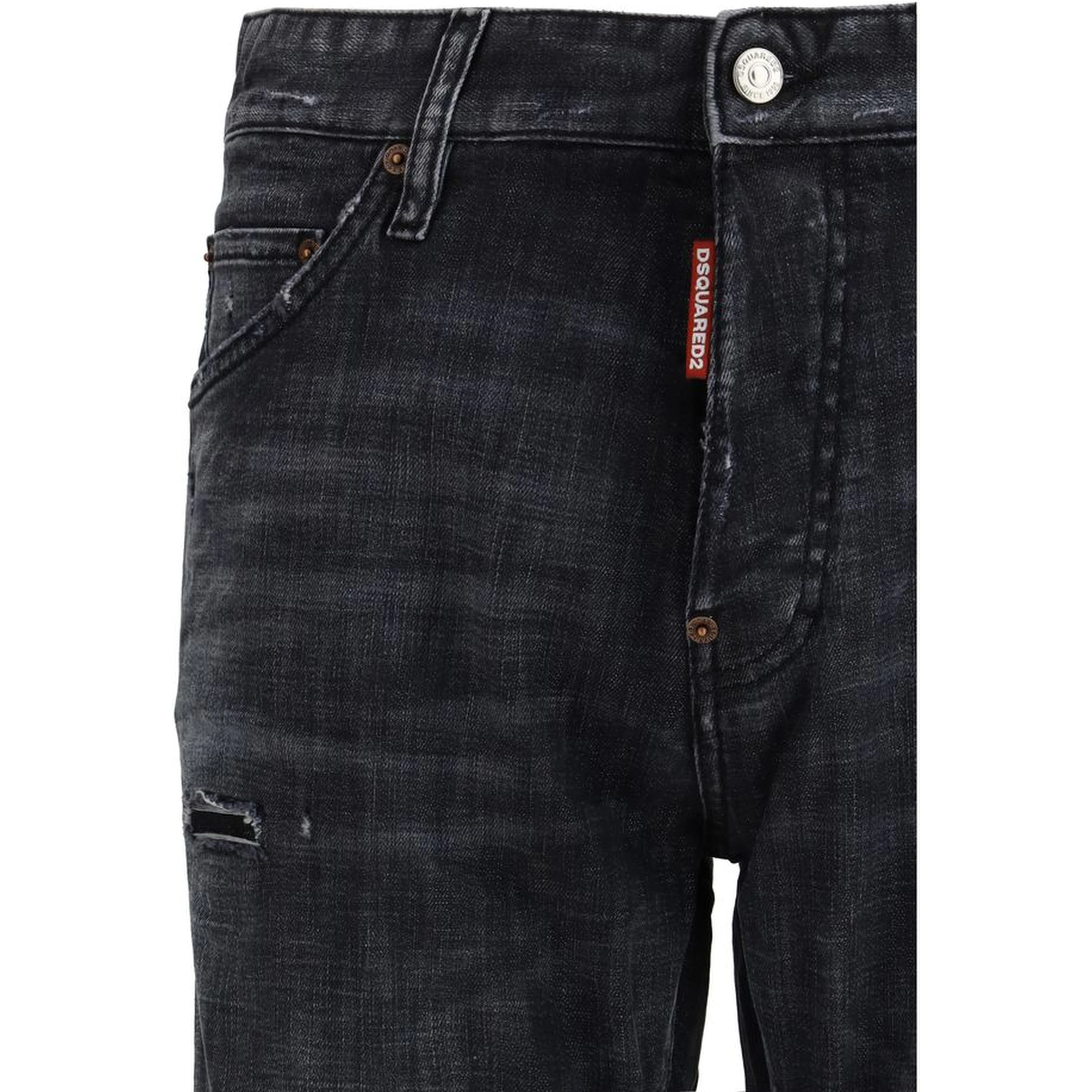 Black Cotton Jeans Denim