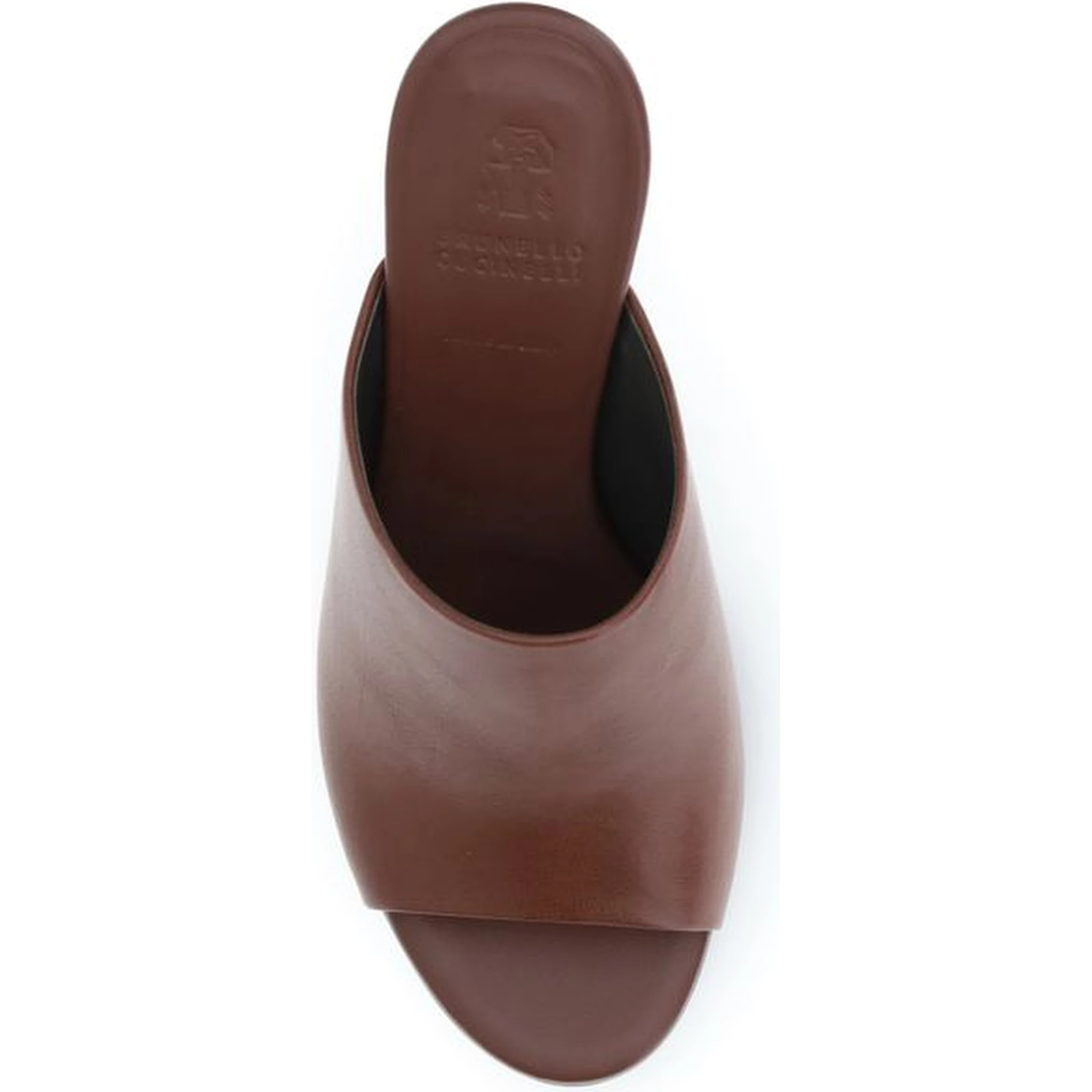Brown Calf Leather Bos Taurus Mules