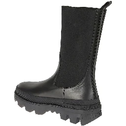 Black Calfskin Ankle Boots