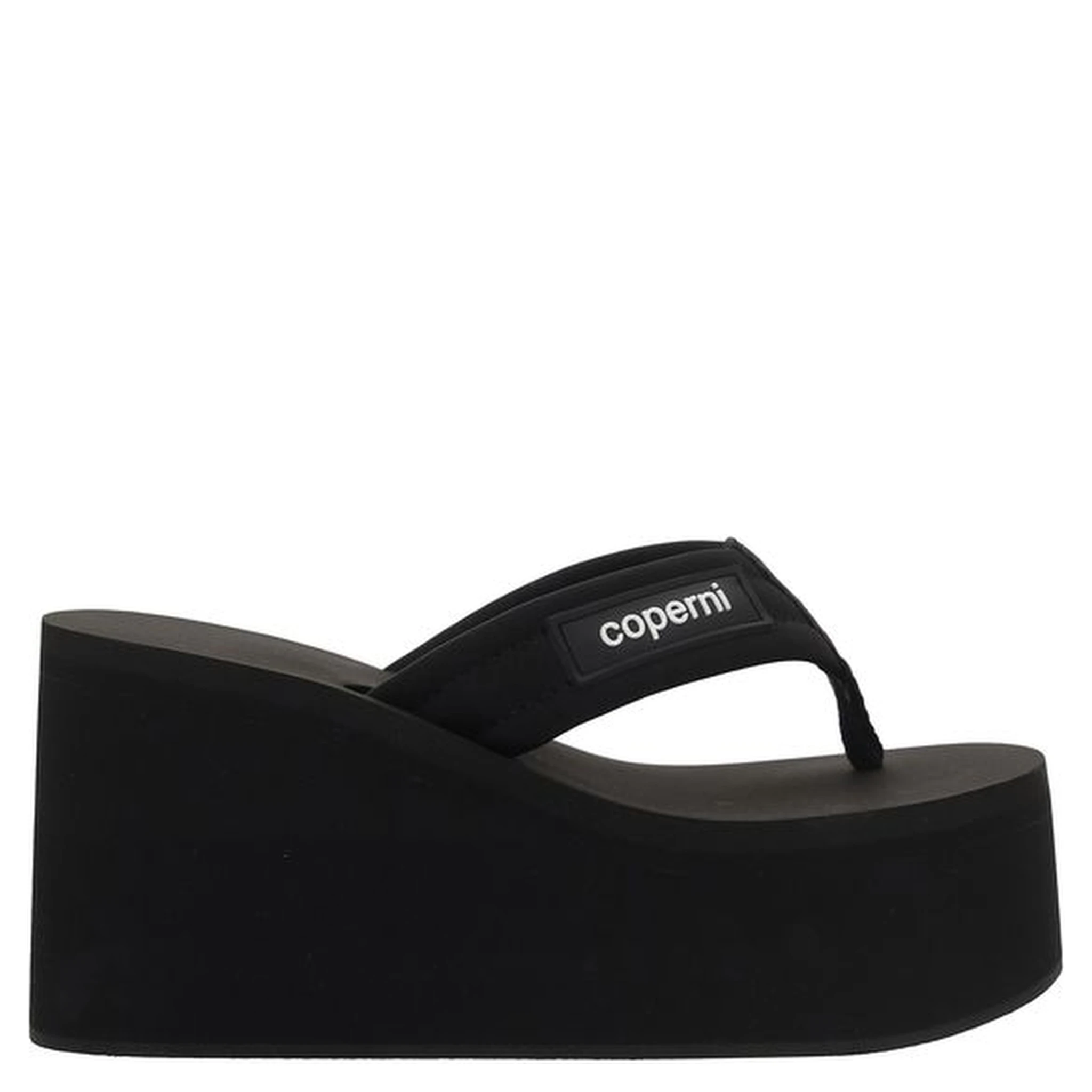 Black Polyamide Platform Sandals