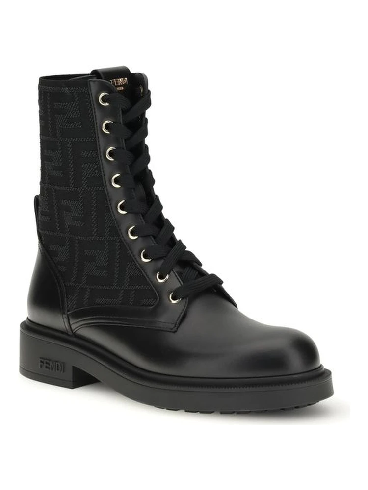 Black Calf Leather Bos Taurus Lace-Up Boots alternative