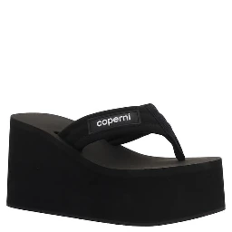Black Polyamide Platform Sandals