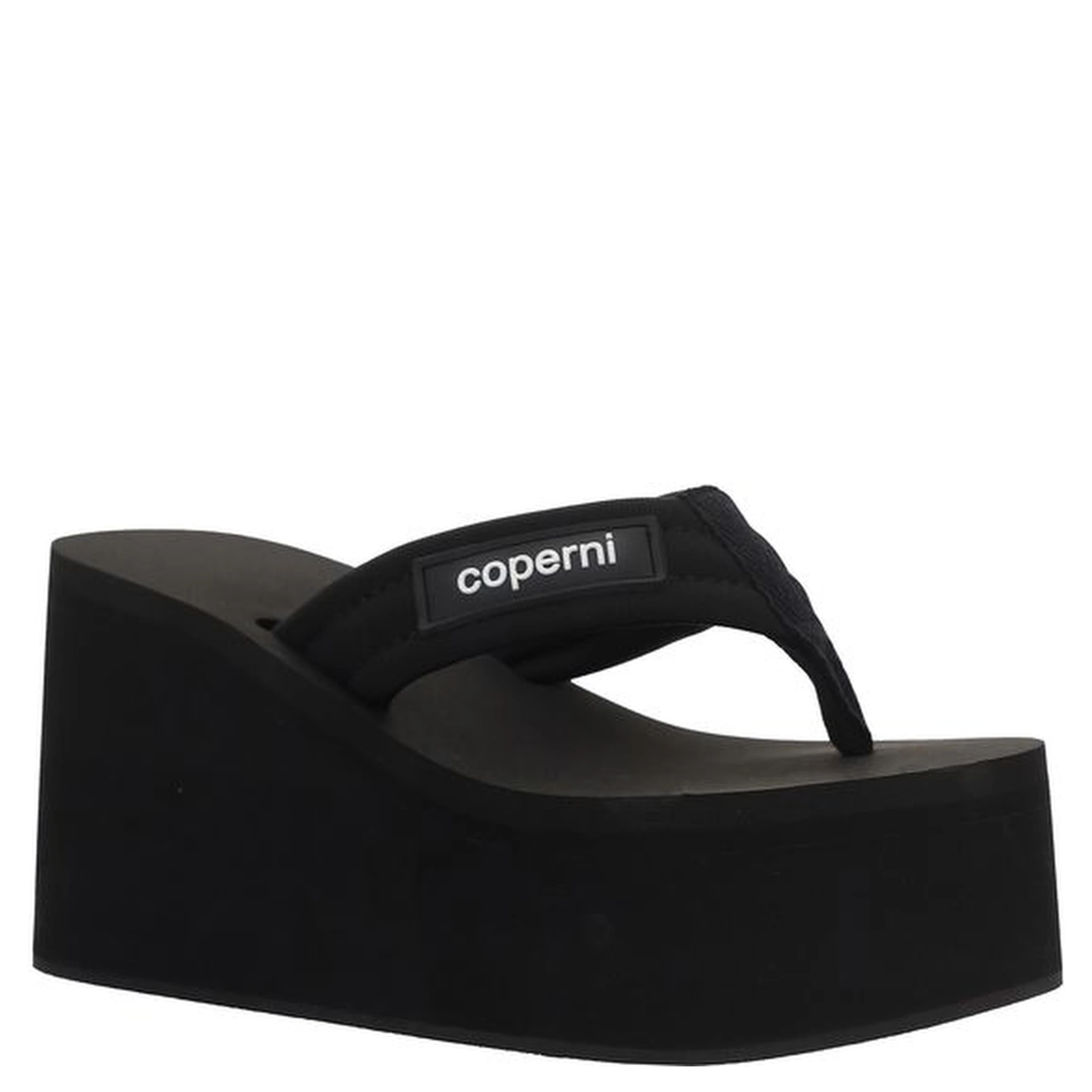 Black Polyamide Platform Sandals