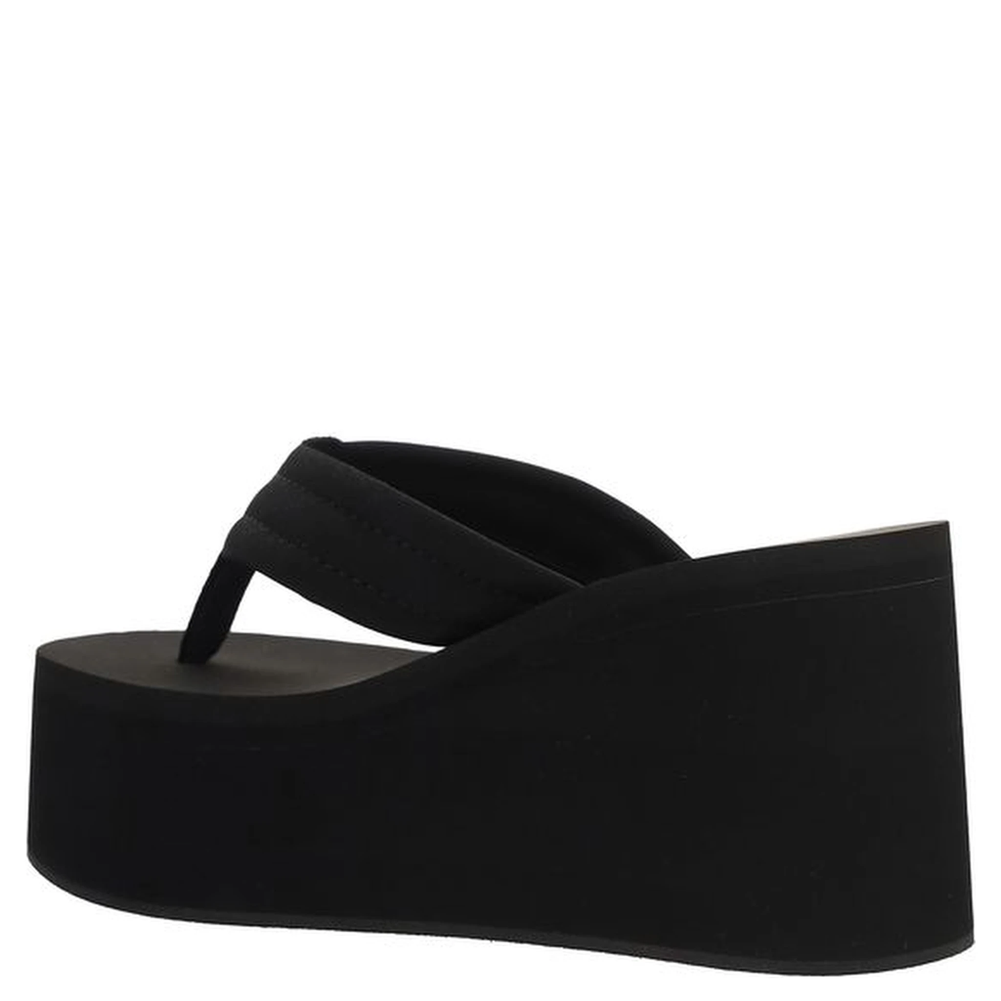Black Polyamide Platform Sandals