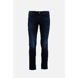 Blue Cotton Slim Fit Jeans