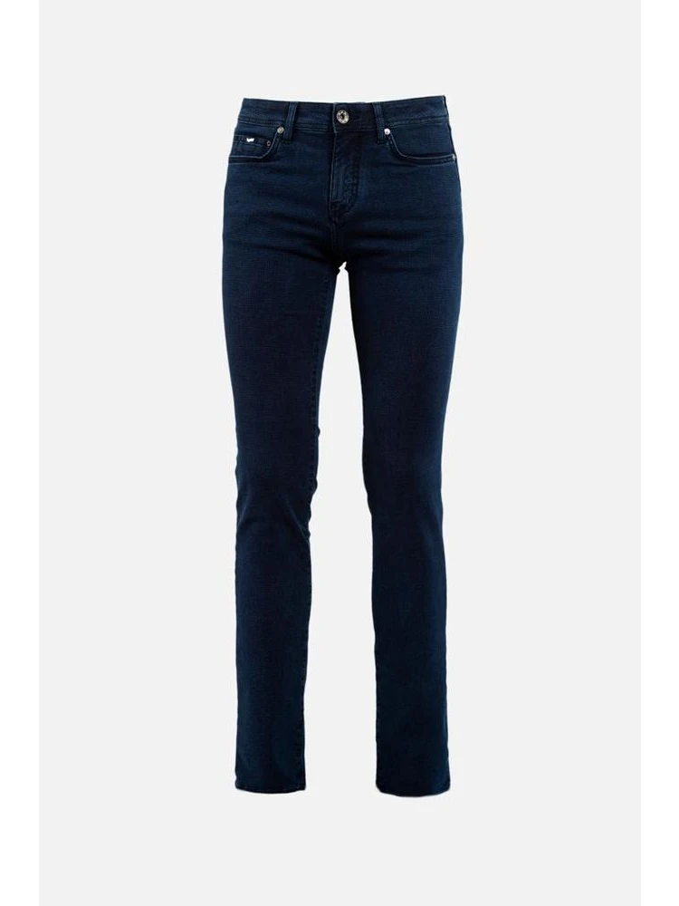 Blue Cotton Slim Fit Jeans