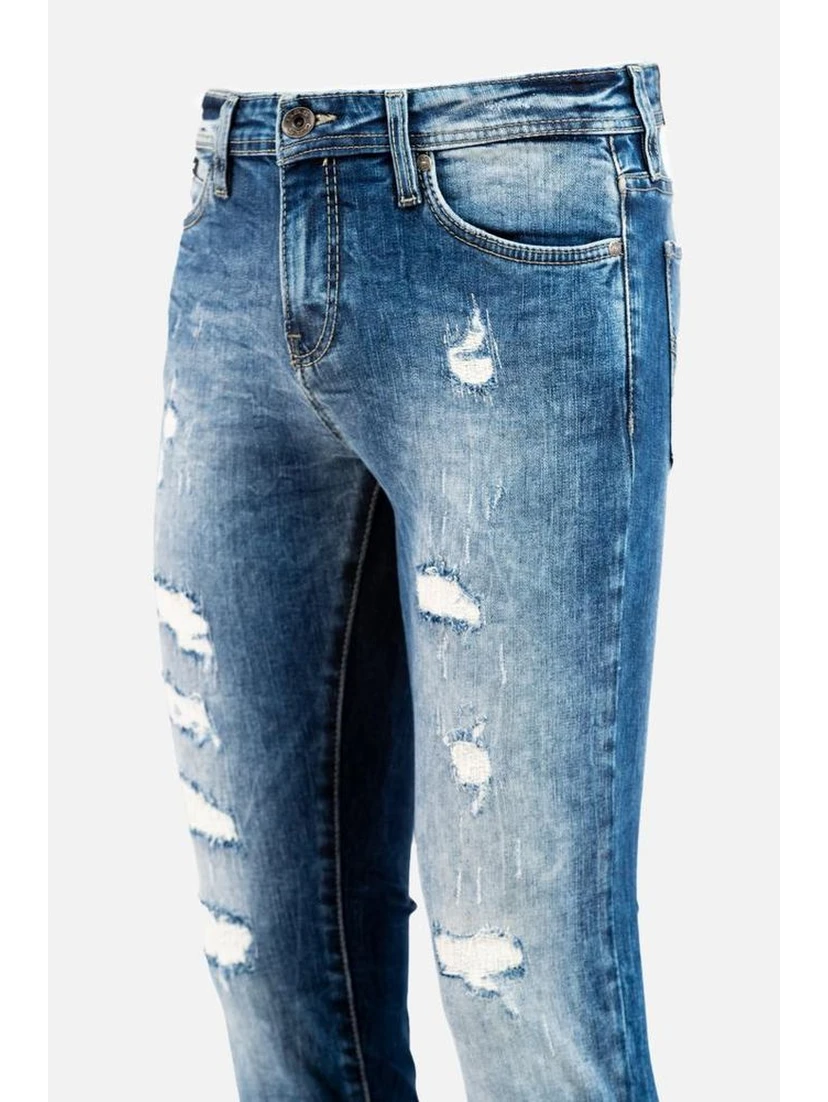 Blue Cotton Relaxed Fit Jeans