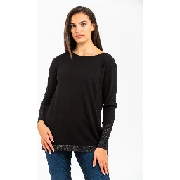 Black Cotton Sweatshirt