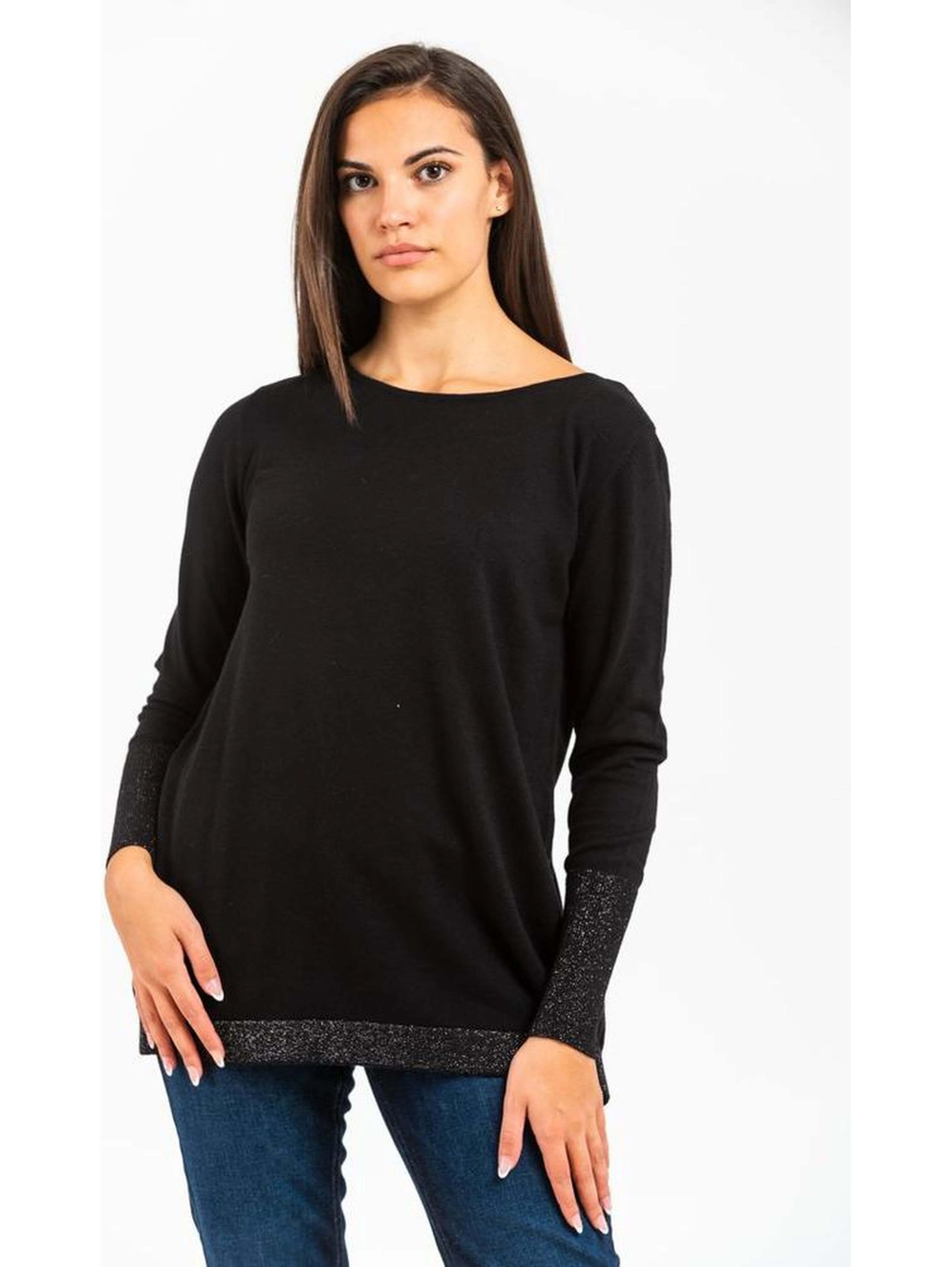 Black Cotton Sweatshirt