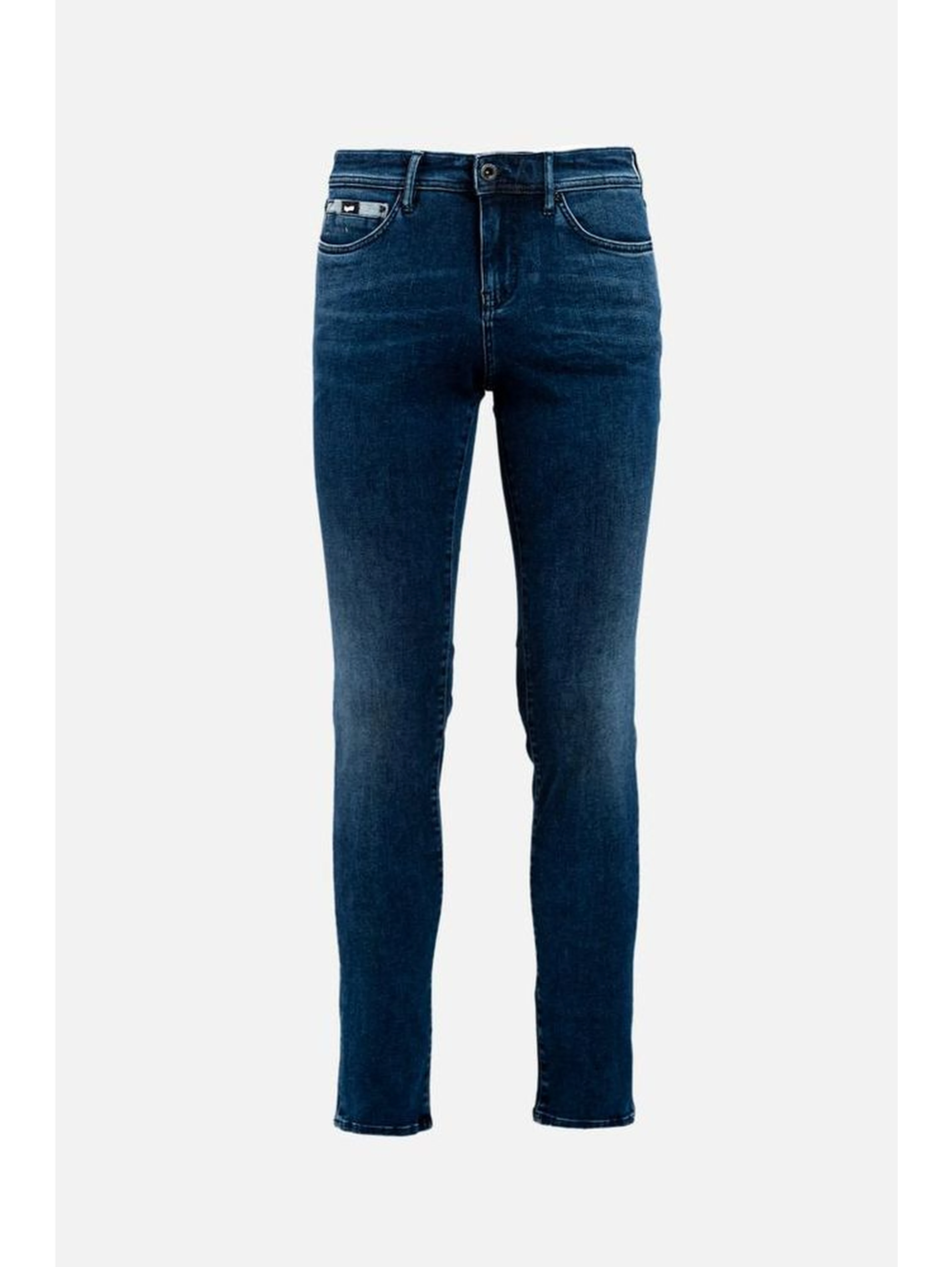 Blue Cotton Skinny Jeans