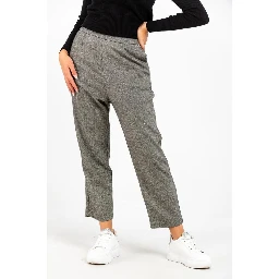 Black Wool Casual Pants