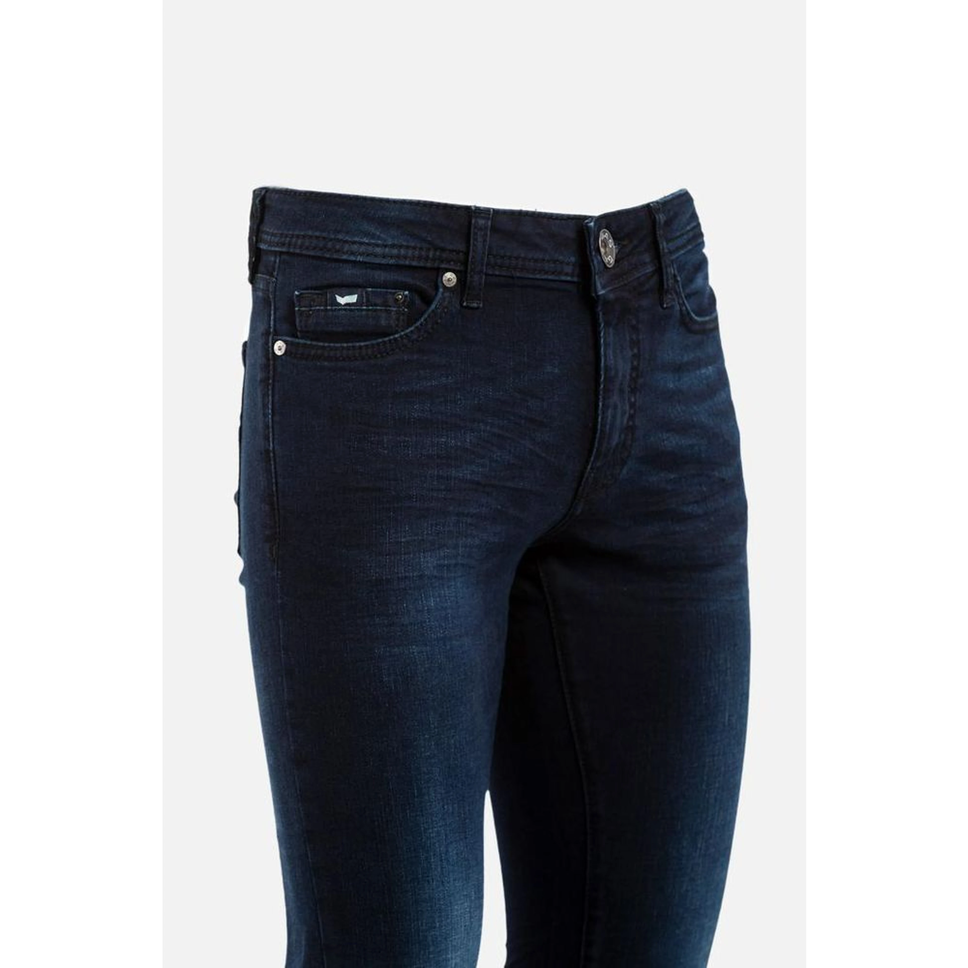Blue Cotton Slim Fit Jeans