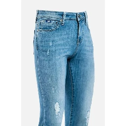 Blue Cotton Skinny Jeans