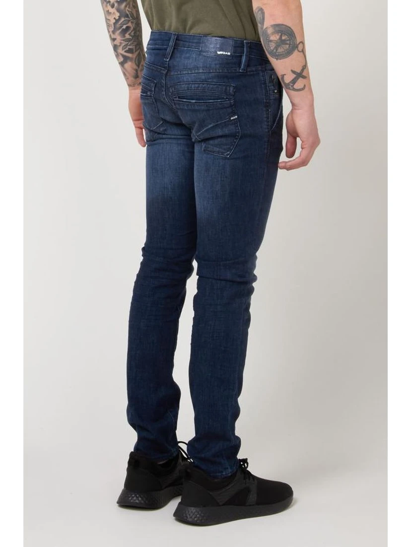 Blue Cotton Slim Fit Jeans