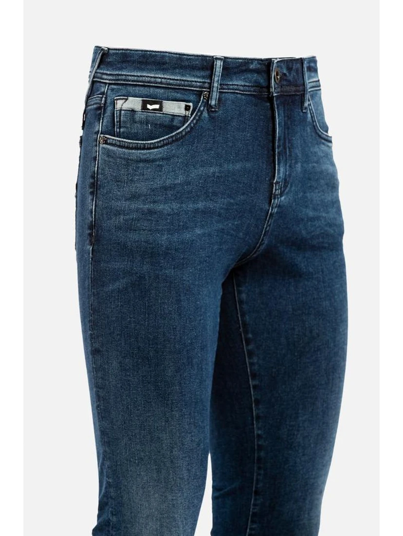 Blue Cotton Skinny Jeans