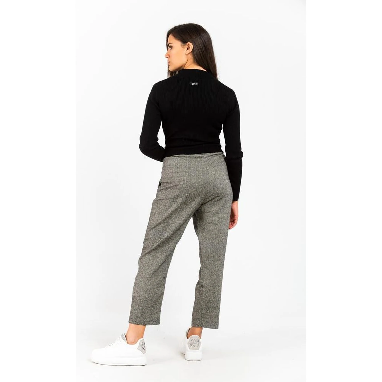 Black Wool Casual Pants