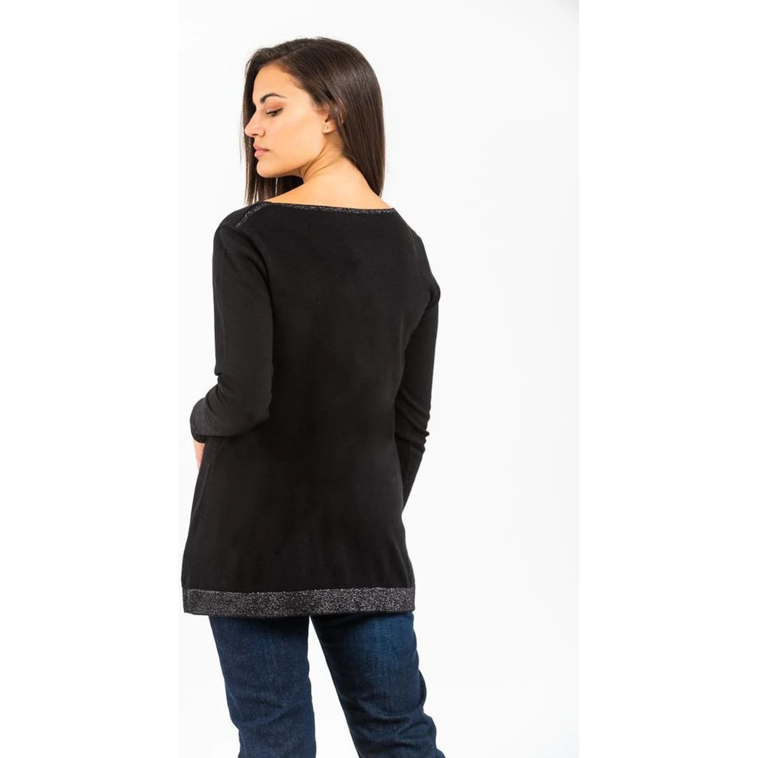Black Cotton Sweatshirt