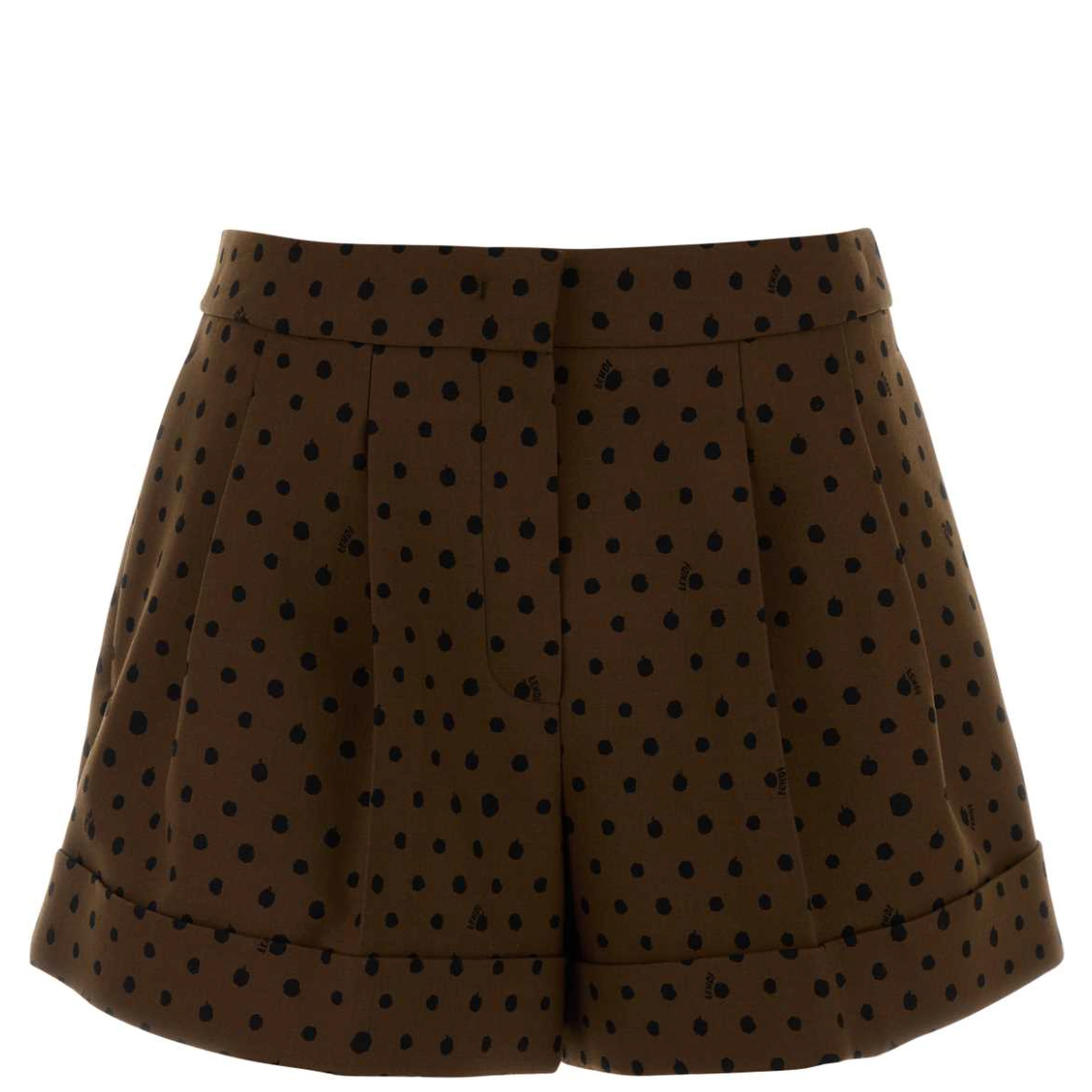 Printed stretch wool blend shorts ā G&B