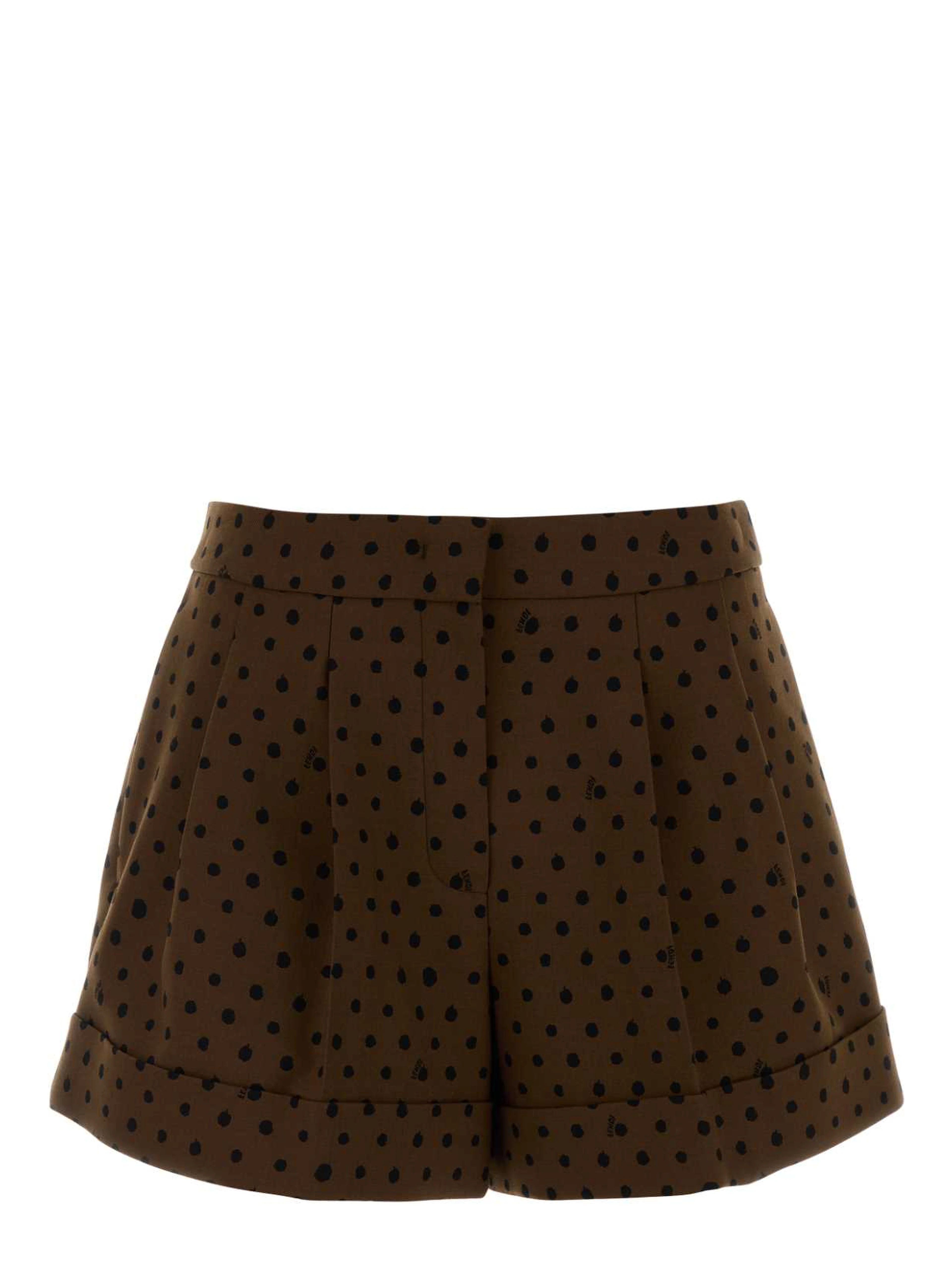 Printed stretch wool blend shorts – G&B