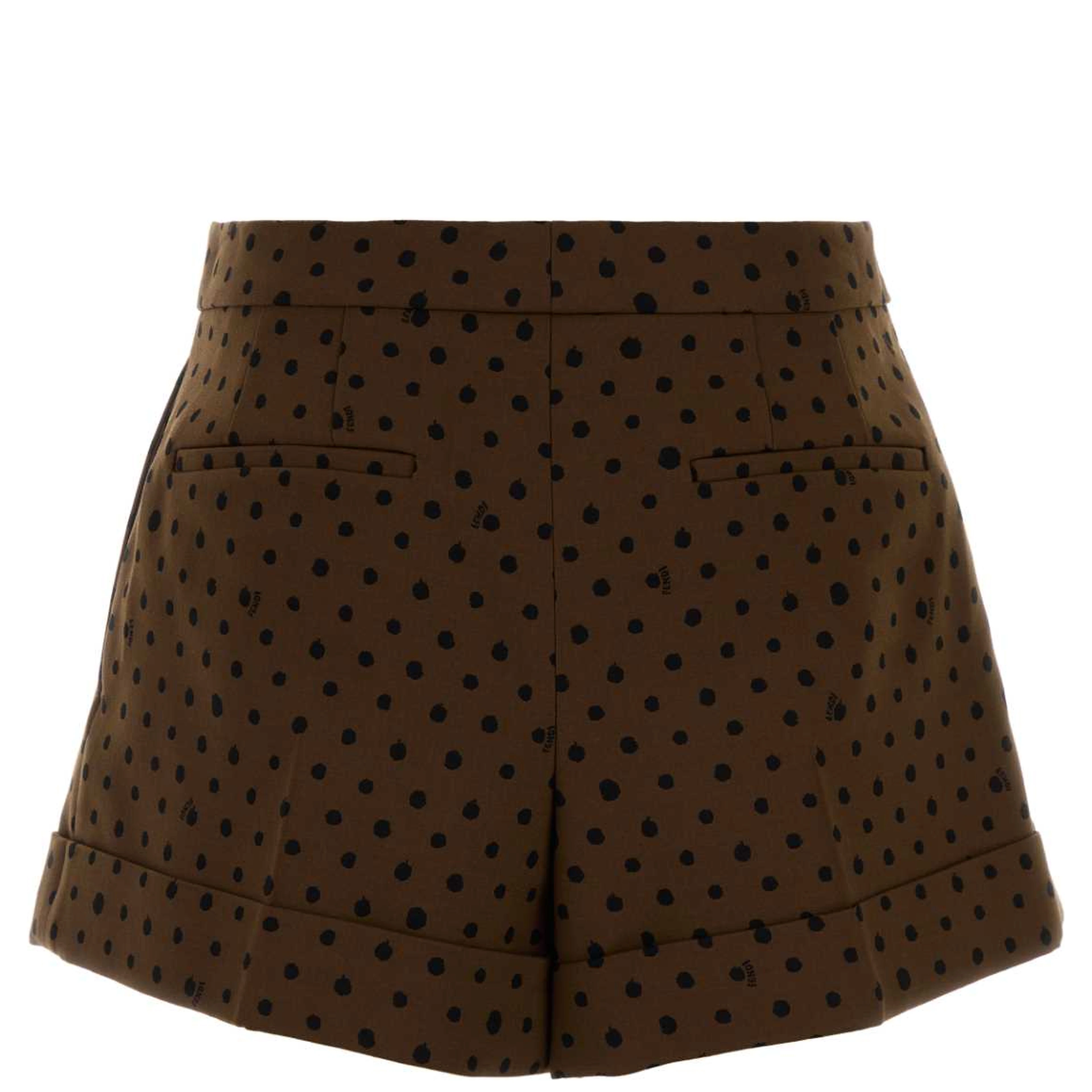 Printed stretch wool blend shorts ā G&B