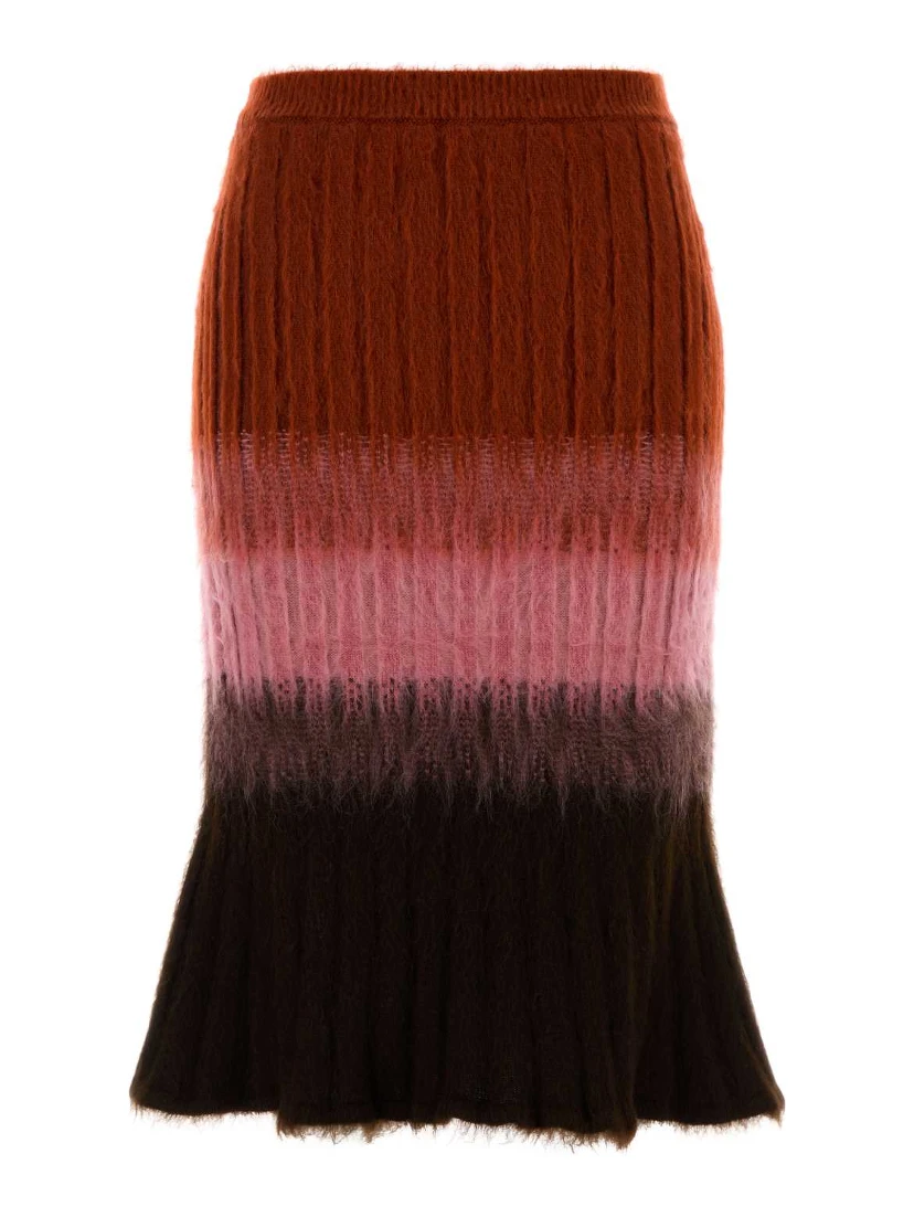 SKIRT WOOL WM DEGRAD