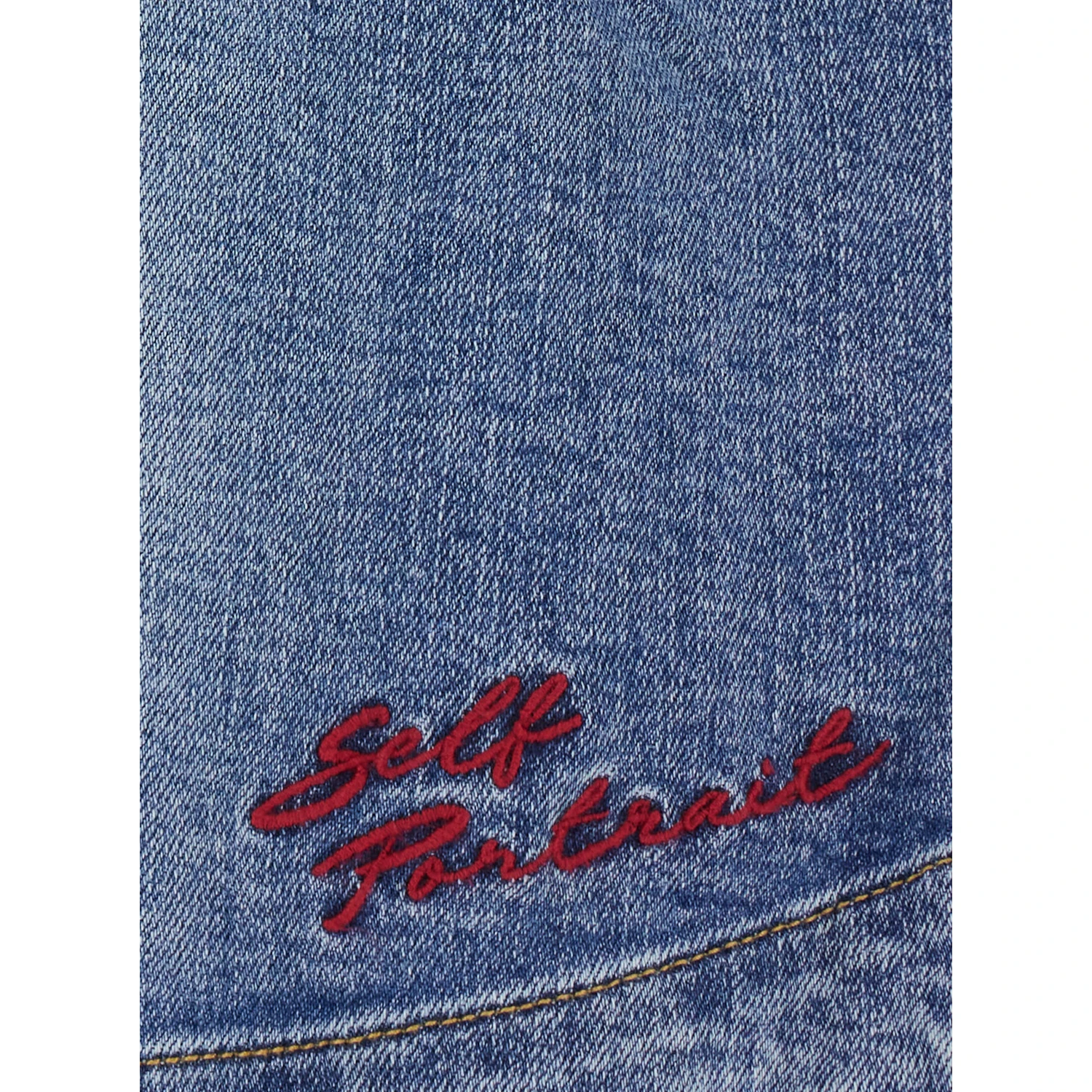 Blue Dress with Zip Closure on the Front and Embroidered Logo in Denim Woman
