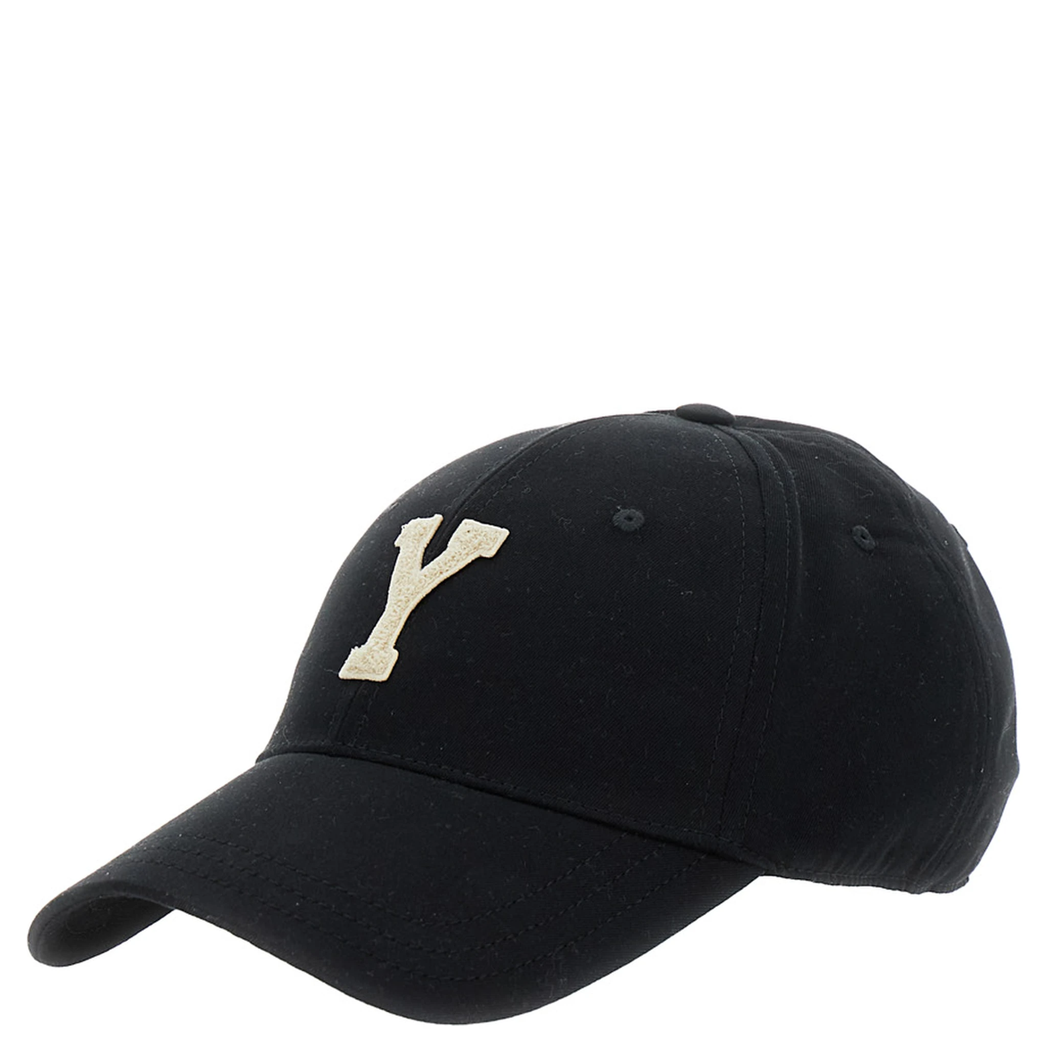 Black Baseball Cap with Maxi Logo on the Front in Cotton Man