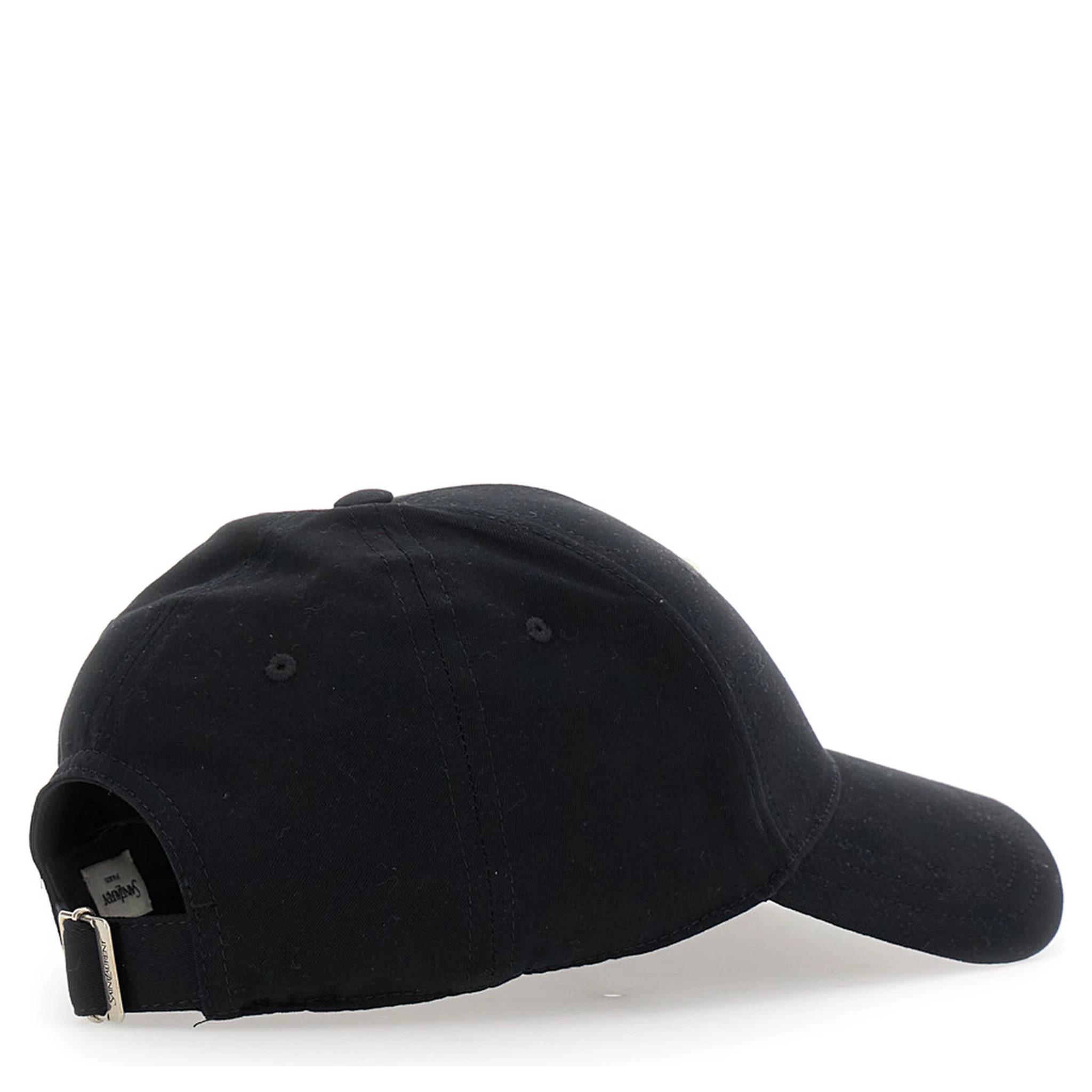 Black Baseball Cap with Maxi Logo on the Front in Cotton Man